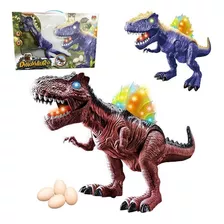 Dinossauro Bota Ovo Com Som E Luz A Pilha Na Caixa