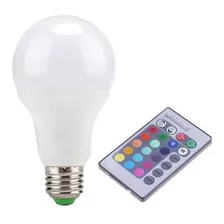 6 Lâmpada Led 3w 16 Cores Rgb + Controle 24 Funções E27 Nf-e