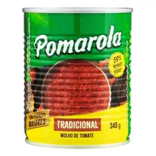 Molho Tomate Pomarola Tradicional Lata 340g.