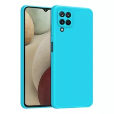 Capa Capinha Compatível Com Galaxy A12 Silicone Aveludado