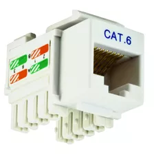 Ficha Jack Conector Rj45 Categoria 6 Para Cable De Red Ja