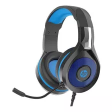 Fone De Ouvido Over-ear Gamer Hp Gamer Dhe-8010 Preto Com Luz Azul Led