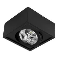 Plafon Spot Sobrepor Quadrado Box Orluce + Led Ar111 St2763