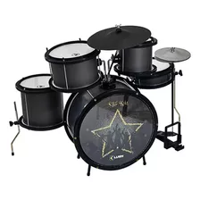 Bateria Infantil Star Kids 05 Peças Alumisteel Preto