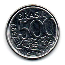 Moeda Brasil 500 Cruzeiros 1993 Inox