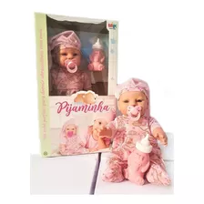 Boneca Bebê Meu Pijaminha Mamadeira Fofinha Milk Brinquedos