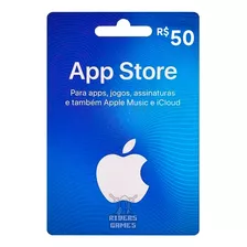 Cartão Gift Card App Store R$ 50 Reais - Itunes Apple Brasil