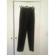 Pantalon Sastrero Mangogris C Pinzas Y Tiro Alto Nuevo T 38