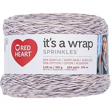 Red Heart E886.9282 It's A Wrap Sprinkles Yarn Peach Cobbler