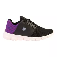 Zapatillas Solvit Frivo Negro Violeta Talles #35 Al 40#