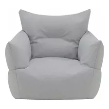 Sillón Puff Individual Gris Resistente A Manchas Msi