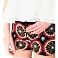 Short Boho Bordado Importado