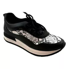 Zapatilla 031 Reptil/negro Piccadilly