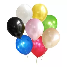 50 Globos Latex Metalicos 12 Pulgadas Varios Colores