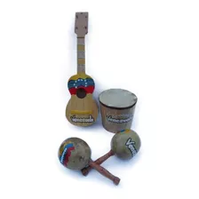 Combo Cuatro Tambor Y Maracas Regalo Día Del Niño Infantiles