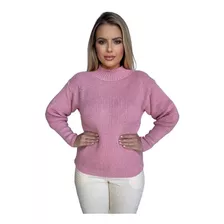 Blusa Manga Bufante Trançado Tricô Tricot Novidade