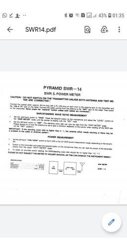 how to use pyramid swr 14 meter how to use pyramid swr 14 meter