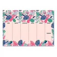 Pizarra Planner Semanal Rosa Magnetico C/ Marcador Zamibia