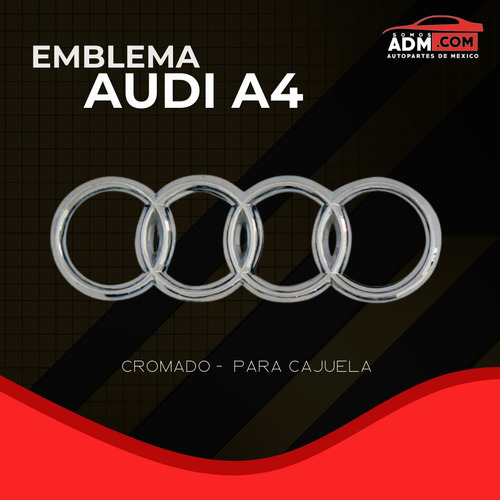 Emblema Logo Cromo De Audi A4 Para Cajuela Foto 5