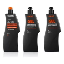 Kit C/2 Gel Progressivo+ 1 Shampoo Antiresiduo Original 