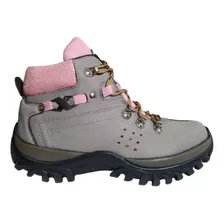 Bota Adventure Feminina Confortável Cor Cinza Lançamento 130