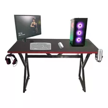 Escritorio Gamer K 130 Cm Luces Led Patas De Fierro