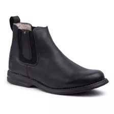 Bota Masculina Cano Curto Couro Botina Chelsea Conforto