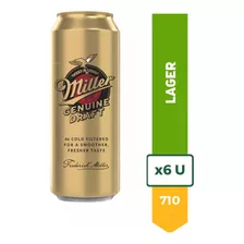 Cerveza Miller Genuine Draft Lata 710ml Pack X6 Unidades