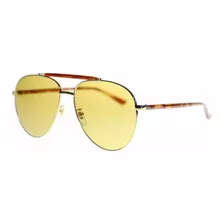 Lentes Gucci Gg0014s Luxury Classic Pilot Italy 60mm Suns