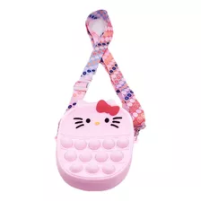 Bolsa Infantil Pop It Hello Kitty Rosa.