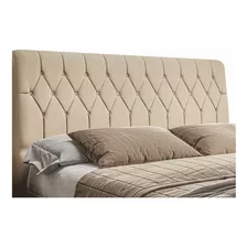  Cabeceira De Cama Box Dobuê Istambul 2 Corpos/king 195cm X 126cm Suede Bege