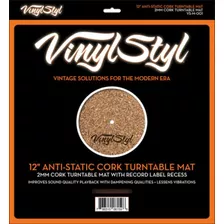 Slip Mat De Corcho Antiestático Para Tornamesas Musicovinyl Color Beige