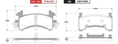 Balata Delantero Trw Gdb1272mm Buick Century 1980 1981 Foto 2