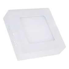 Painel Plafon Luminária Led 6w Quadrado Sobrepor Branco Frio