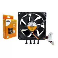 Cooler Fan Ventoinha Para Gabinete 80mm X 80mm 12v + Nf-e