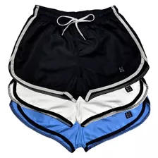 Kit 3 Short Feminino Academia Esportiva Treino Verão Praia