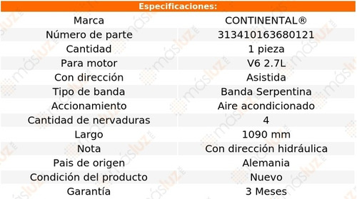 Banda 1090 Mm Acc Grand Vitara V6 2.7l 06/08 Continental A/a Foto 4