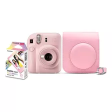 Câmera Instantânea Instax Mini 12 + 10 Filmes E Bolsa Rosa