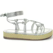 Papete Com Amarração Flatform Sandalia Feminina Macerata