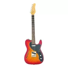 Guitarra Elétrica Jay Turser Jt-ltcrusdlx De Amieiro Cherry Sunburst Com Diapasão De Pau-rosa