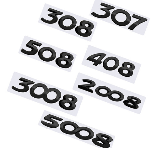 Para Peugeot 107 206 207 208 301 307 308 508 Logo Sticker Foto 4