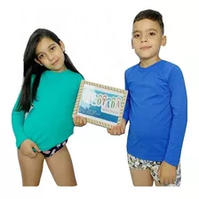 Camisa Blusa Infantil Proteção Solar Uv+ Fator 50 Poliamida