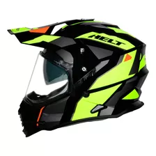 Capacete Helt Cross Vision Glass Titanium Fosco C/óculos