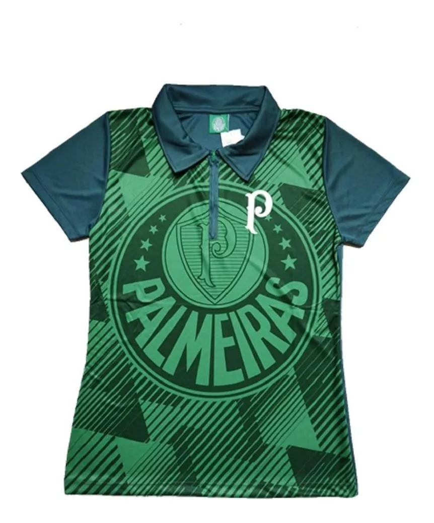 Camisa Feminina Palmeiras Polo Effect Spr Verde Original