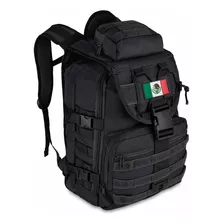 Mochila Táctica Militar Backpack Campismo Ciclismo Escolar Oficina Deportiva Multiusos Protactical® + Parche Táctico Militar Msc-9900 Color Black Diseño De La Tela Poliéster 600d Oxford