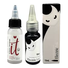 Preto Linha 15ml + Transfer It 30ml Tatuagem Tattoo