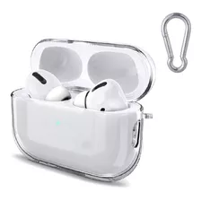 Funda Para AirPods Pro 2 Transparente Antigolpes Con Gancho