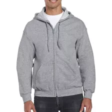 Gildan Sudadera Con Capucha Y Cierre Hombre Sports Grey