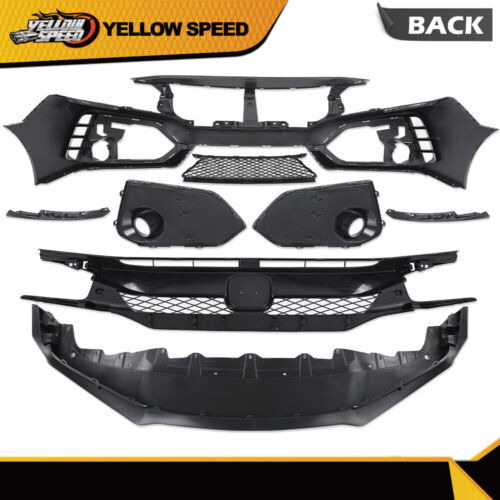 Fit For 16-21 Honda Civic Type-r Style Front Bumper Cove Ccb Foto 3