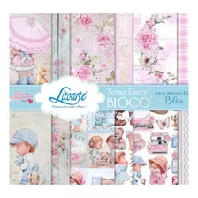 Bloco Papel Scrap Decor 15x15 Mon Monde Rose Bleu-litoarte